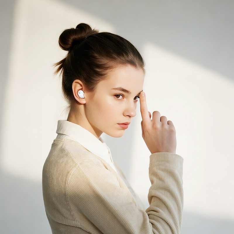 Borofone TWS Bluetooth Earphones BW97 Clear white