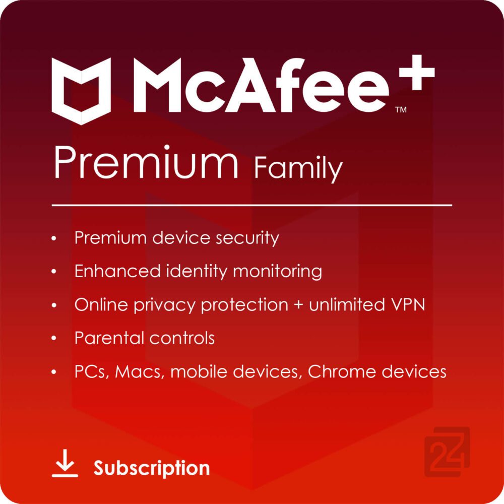 premium-family Mcafee+ Premium  (Ηλεκτρονική Άδεια)
