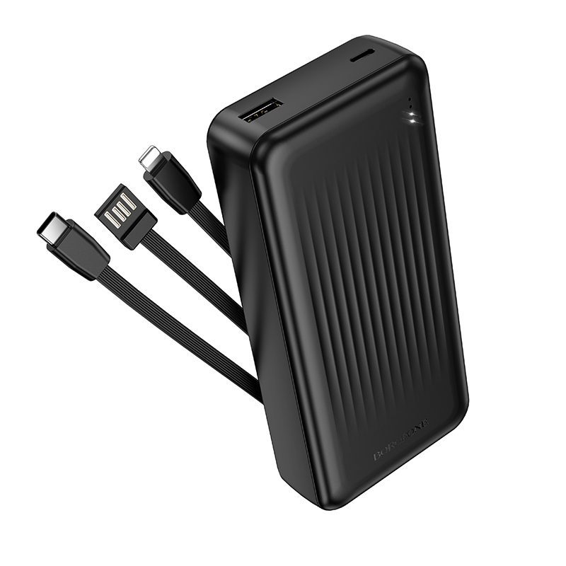 product-103008 Borofone Power Bank 20000mAh BJ79A Clever - USB - with Type C and Lightning cables black