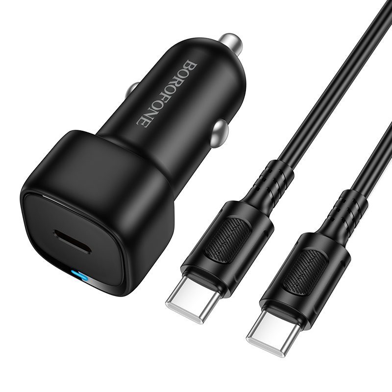 product-103016 Borofone Car charger BZ34A Cloud - Type C - PD 20W with Type C to Type C black