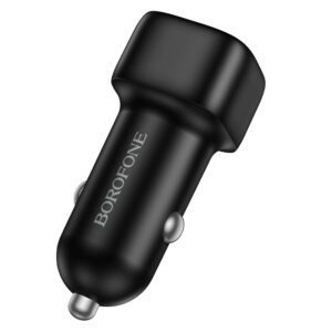 Borofone Car charger BZ34B Cloud - USB + Type C - QC 3.0 PD 38W black