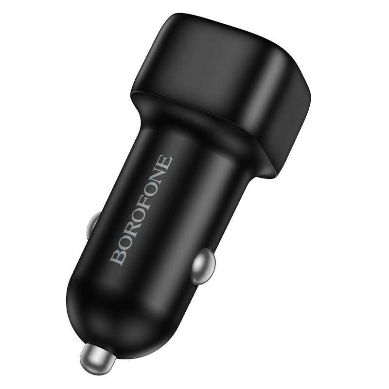 Borofone Car charger BZ34B Cloud - USB + Type C - QC 3.0 PD 38W black