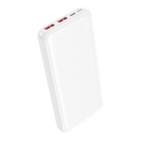 Borofone Power Bank 10000mAh BJ80 Clever - 2xUSB + Type C - QC 3.0 22,5W PD 20W white