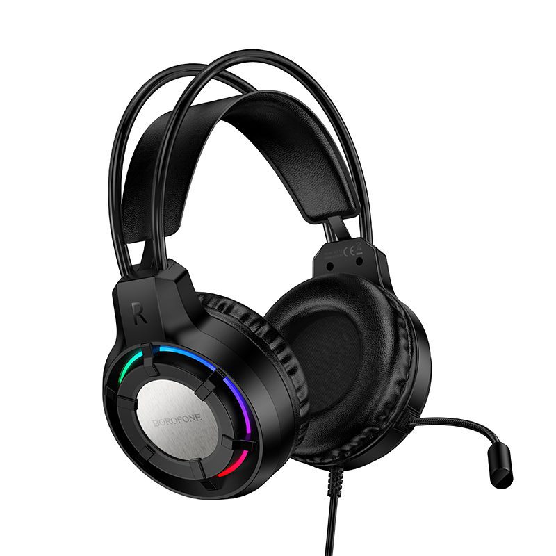 Borofone Headphones BO112 Wave gaming with microphone black