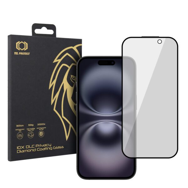 product-103612 Tempered glass Tel Protect 10X Privacy DLC Diamond Coating for Iphone 16
