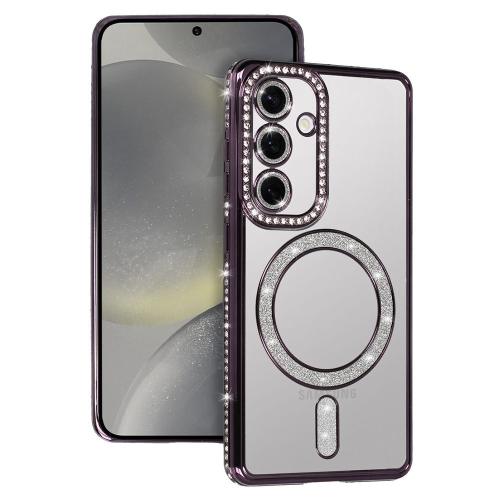 product-103641 Bling Magsafe Case for Samsung Galaxy S25 FE purple