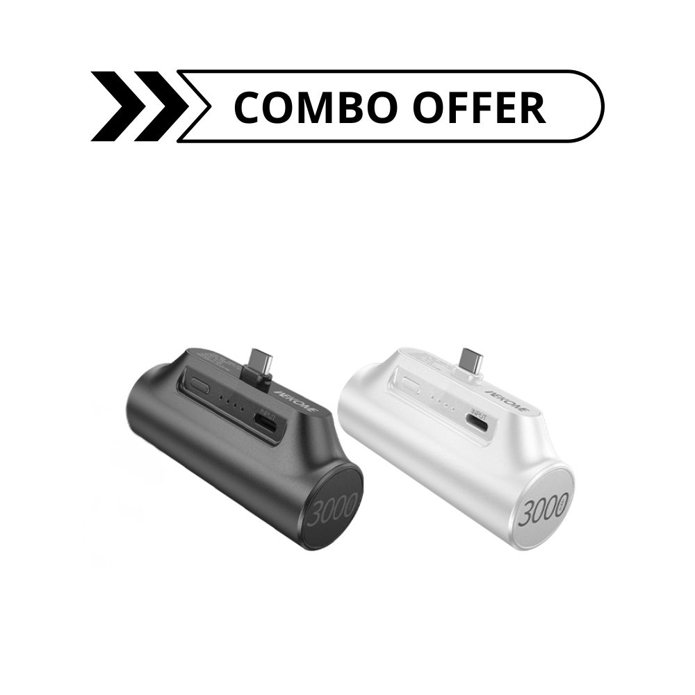 Combo Offer Power Bank 3000mAh 10W WK WP-07 USB-C