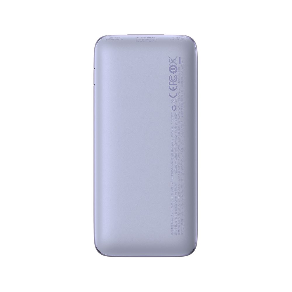Baseus Bipow Pro Power Bank 10000mAh 20W Purple with USB Type A - USB Type C 3A 0.3m Cable (PPBD040205)eng