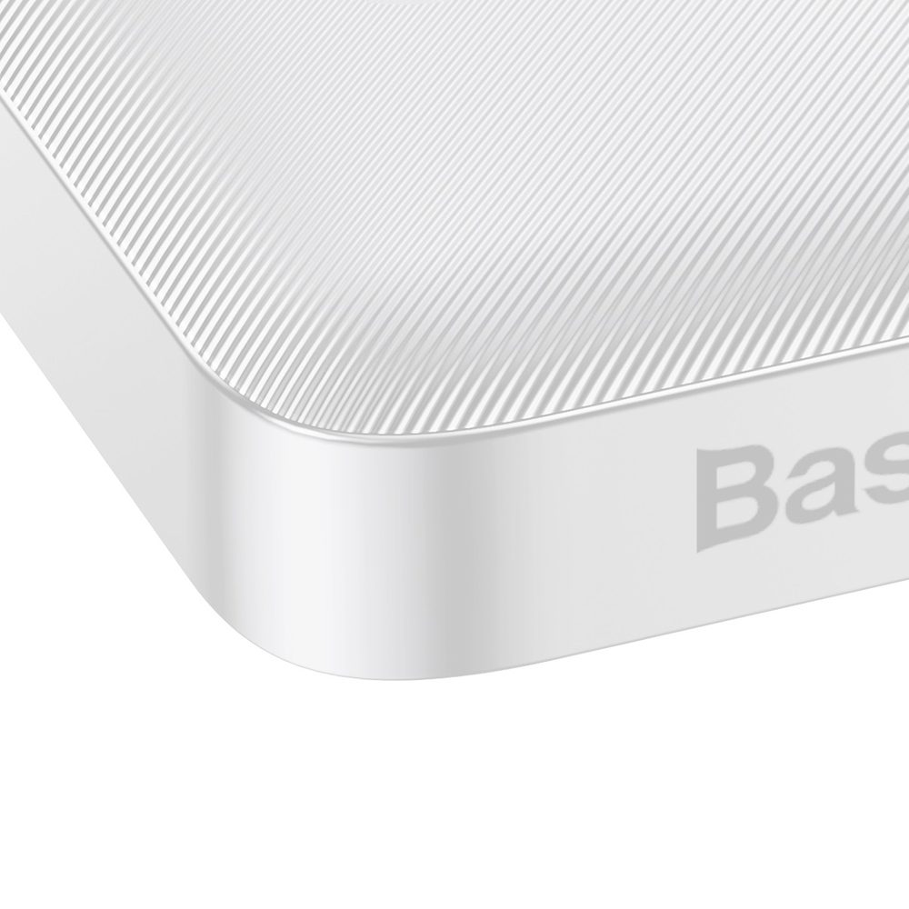 Baseus Bipow powerbank with display 10000mAh 15W white (Overseas Edition) + USB-A - Micro USB cable 0.25m white (PPBD050002)eng