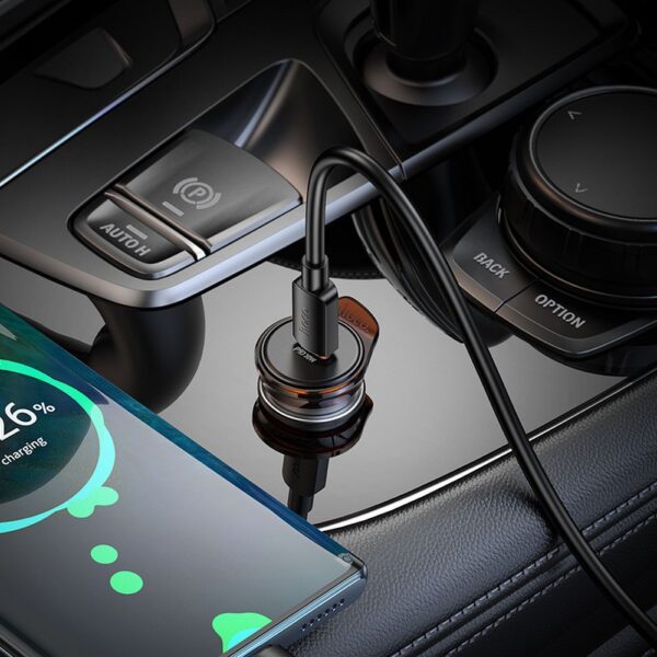 132043d559a0966a77767e31ed4b601a Car charger Hoco USB C QC PD 30W NZ16 metal gray