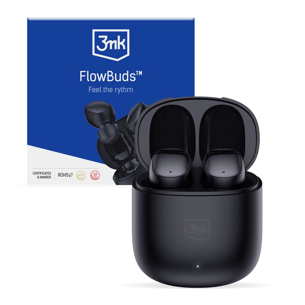 3mk FlowBuds wireless in-ear Bluetooth headphones - blackeng