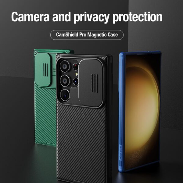 Nillkin CamShield Pro armored case with camera protector for Samsung Galaxy S24 Ultra - blueeng