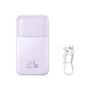 Baseus Comet Series powerbank with display 20000mAh 22.5W - purple + USB-A / USB-C cableeng