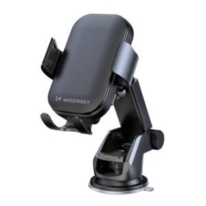 Wozinsky WUMID phone holder with 15W inductive charger for car dashboard - blackeng