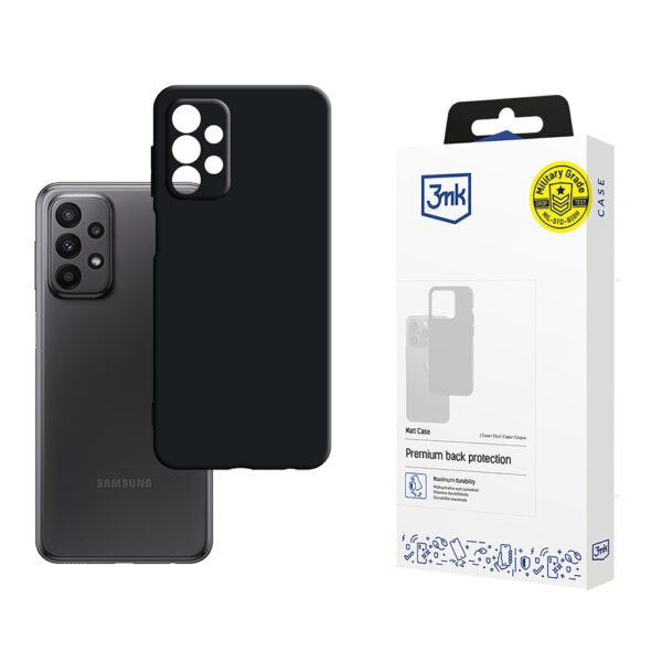 173207_1 3mk Matt Case for Samsung Galaxy A23 / A23 5G - blackeng