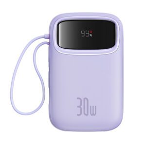 177817_11 Baseus QPow 2 30W 10000mAh Power Bank with Built-in USB-C Cables - Purpleeng