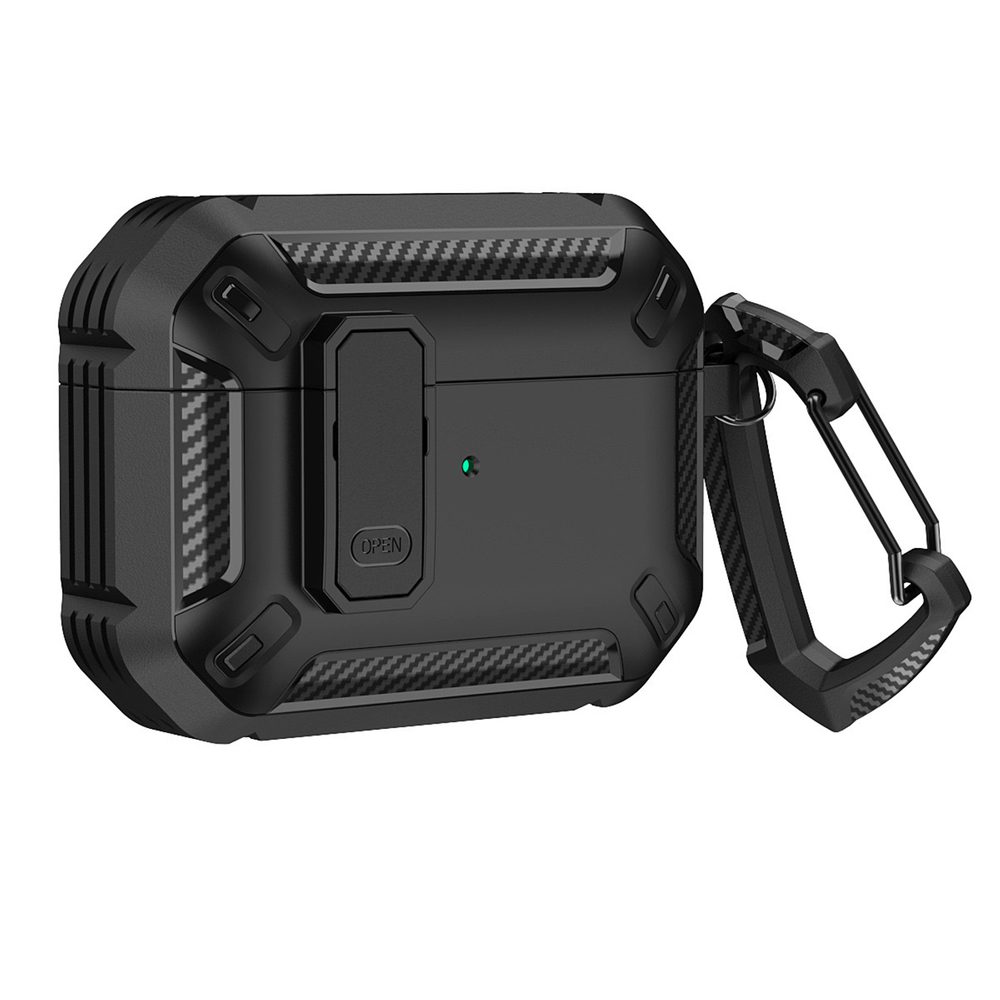 Airpods 4 Armor Case with Carabiner - Blackeng