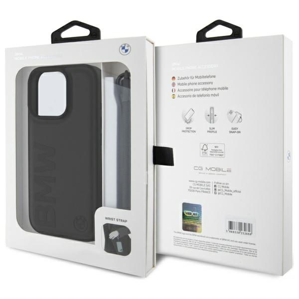 178675_7 BMW Signature Leather Wordmark Cord Case for iPhone 16 Pro - Blackeng