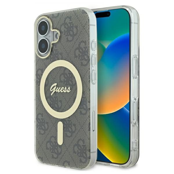 178737_1 Guess IML 4G MagSafe Case for iPhone 16 Plus - Browneng