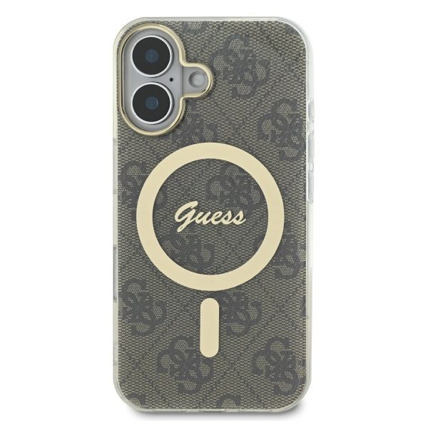 178737_3 Guess IML 4G MagSafe Case for iPhone 16 Plus - Browneng