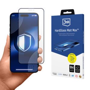179005_1 Tempered glass 3mk HardGlass Matt Max for iPhone 15 Proeng