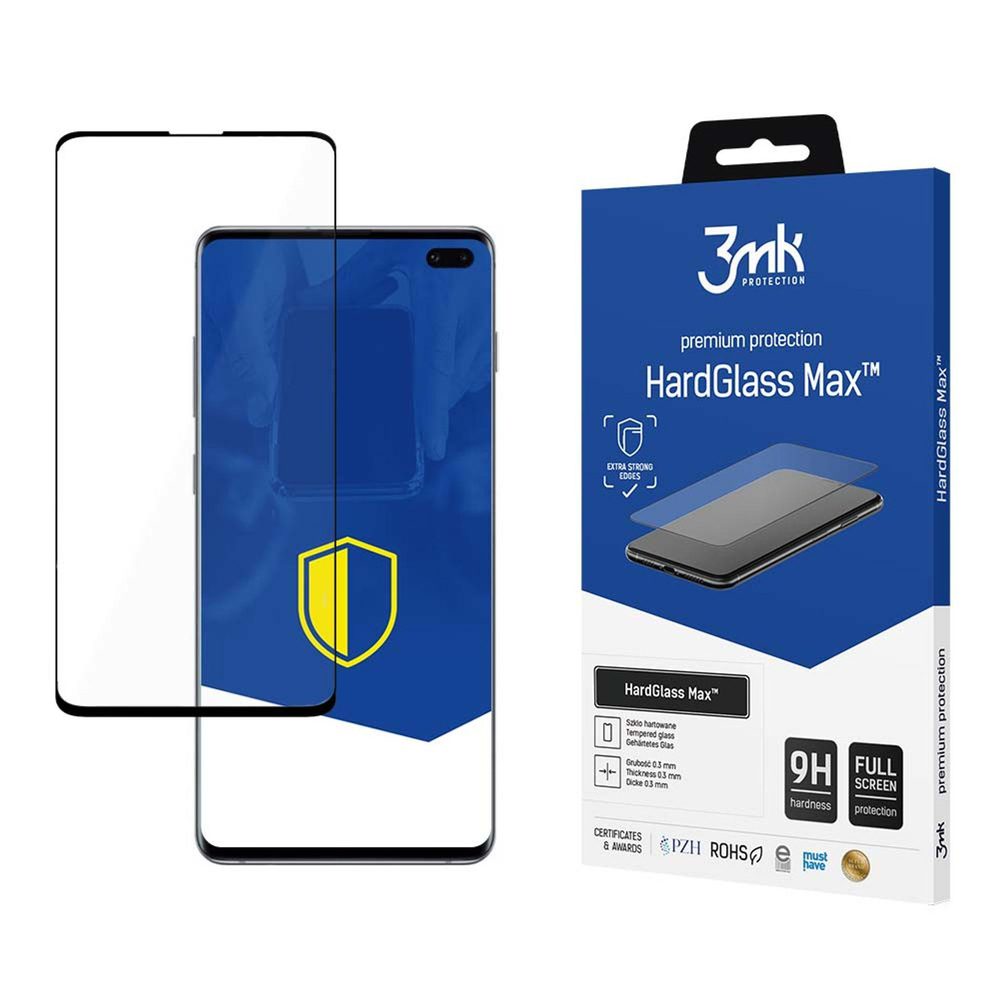 180266_1 Tempered glass 3mk HardGlass Max FingerPrint for Samsung Galaxy S10 Pluseng
