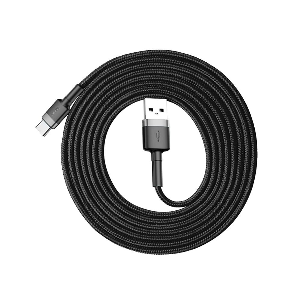 Baseus Cafule Cable durable nylon cable USB / USB-C QC3.0 2A 2M black-gray (CATKLF-CG1)eng