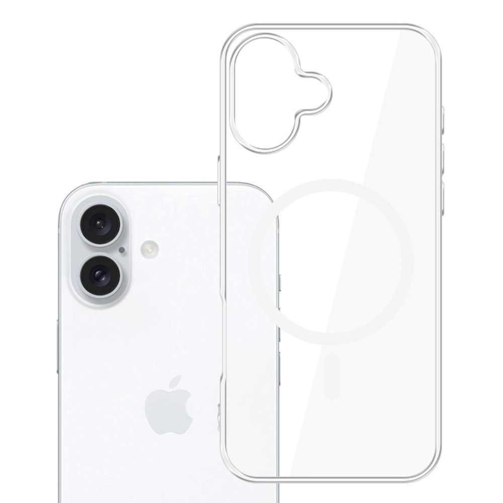 182306_3 3mk Clear MagCase for Apple iPhone 16 - transparenteng