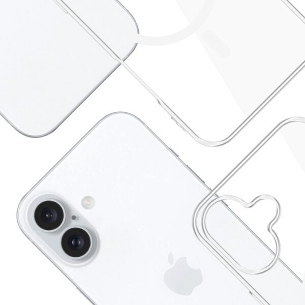 182306_4 3mk Clear MagCase for Apple iPhone 16 - transparenteng