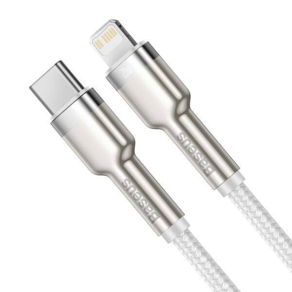 Baseus Cafule Series Metal Data USB-C / Lightning 20W PD cable 1 m - whiteeng