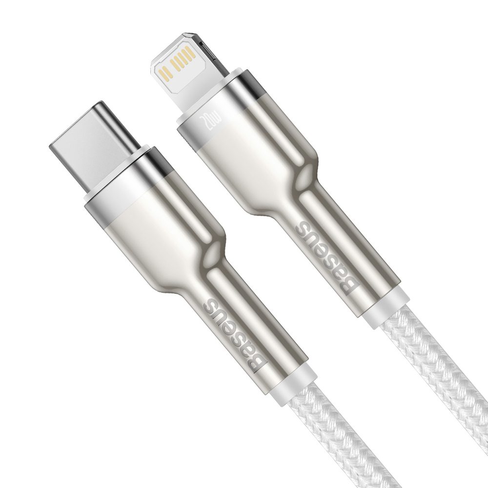 Baseus Cafule Series Metal Data USB-C / Lightning 20W PD cable 1 m - whiteeng