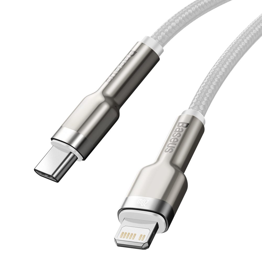 Baseus Cafule Series Metal Data USB-C / Lightning 20W PD cable 1 m - whiteeng