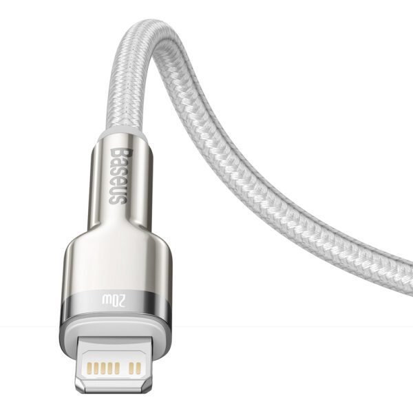 Baseus Cafule Series Metal Data USB-C / Lightning 20W PD cable 1 m - whiteeng