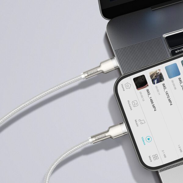 Baseus Cafule Series Metal Data USB-C / Lightning 20W PD cable 1 m - whiteeng