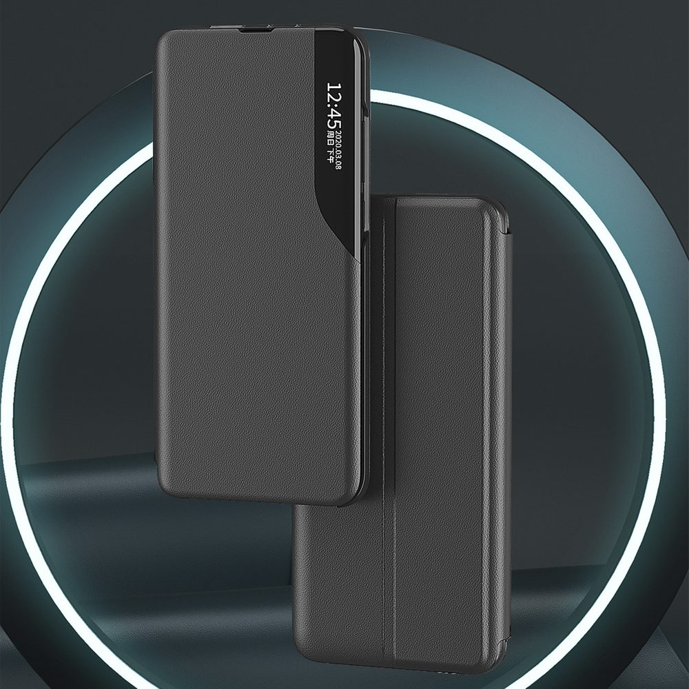 Eco Leather View Case for Samsung Galaxy S25 with Flip Stand - Blackeng