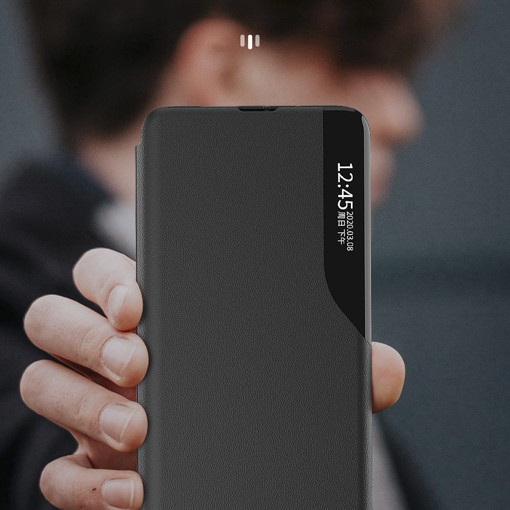 Eco Leather View Case for Samsung Galaxy S25 with Flip Stand - Blackeng