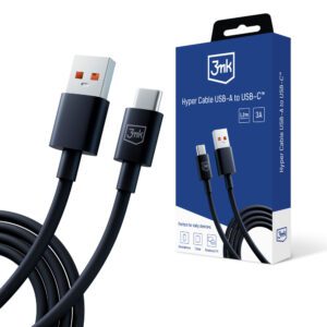 3mk Hyper Cable USB-A / USB-C 1.2m 5A - blackeng