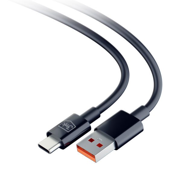 184368_3 3mk Hyper Cable USB-A / USB-C 1.2m 5A - blackeng