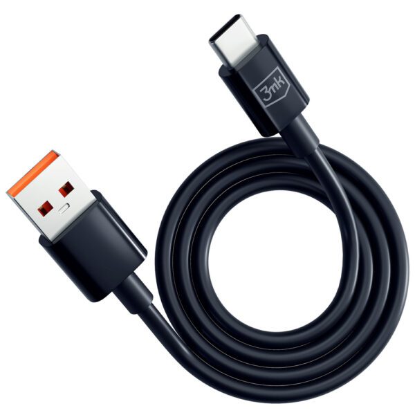 184368_4 3mk Hyper Cable USB-A / USB-C 1.2m 5A - blackeng