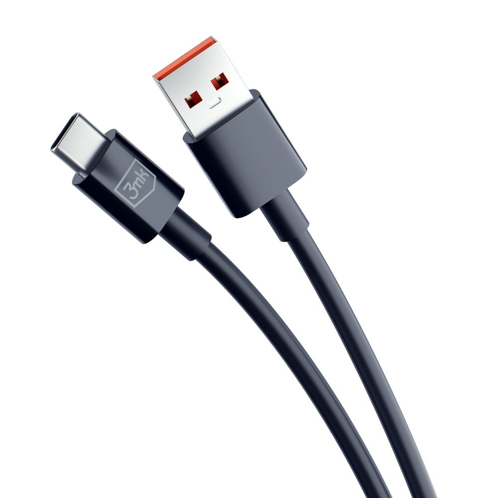 184368_5 3mk Hyper Cable USB-A / USB-C 1.2m 5A - blackeng