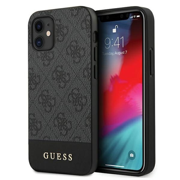 Guess GUHCP12SG4GLGR iPhone 12 mini 5.4" gray/gray hardcase 4G Stripe Collectioneng