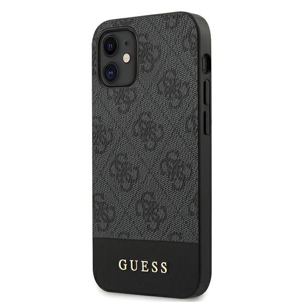 Guess GUHCP12SG4GLGR iPhone 12 mini 5.4" gray/gray hardcase 4G Stripe Collectioneng