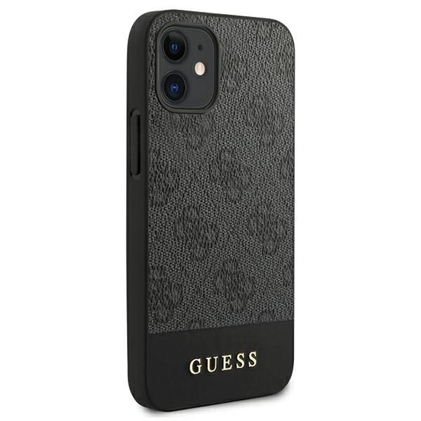 Guess GUHCP12SG4GLGR iPhone 12 mini 5.4" gray/gray hardcase 4G Stripe Collectioneng