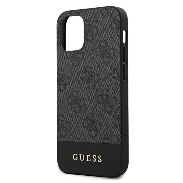 Guess GUHCP12SG4GLGR iPhone 12 mini 5.4" gray/gray hardcase 4G Stripe Collectioneng