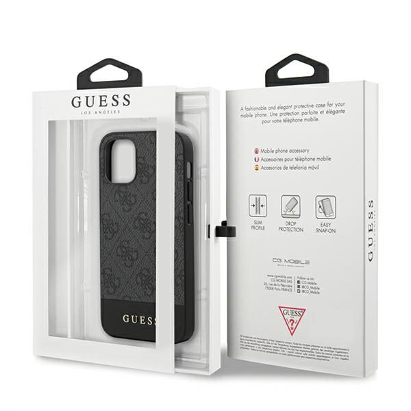 Guess GUHCP12SG4GLGR iPhone 12 mini 5.4" gray/gray hardcase 4G Stripe Collectioneng