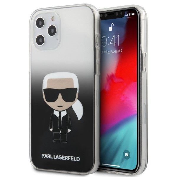 187299_1 Karl Lagerfeld KLHCP12LTRDFKBK iPhone 12 Pro Max 6.7" black/black hardcase Gradient Ikonik Karleng