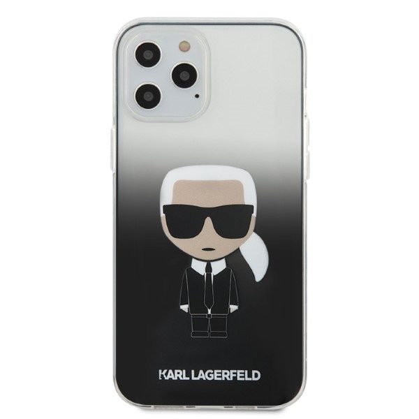 187299_3 Karl Lagerfeld KLHCP12LTRDFKBK iPhone 12 Pro Max 6.7" black/black hardcase Gradient Ikonik Karleng
