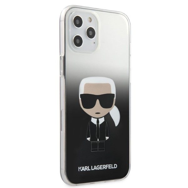 187299_4 Karl Lagerfeld KLHCP12LTRDFKBK iPhone 12 Pro Max 6.7" black/black hardcase Gradient Ikonik Karleng