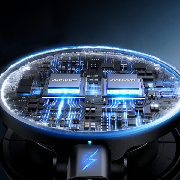 Joyroom JR-ZS408 magnetic holder with 15W inductive charger for car cockpit - blackeng