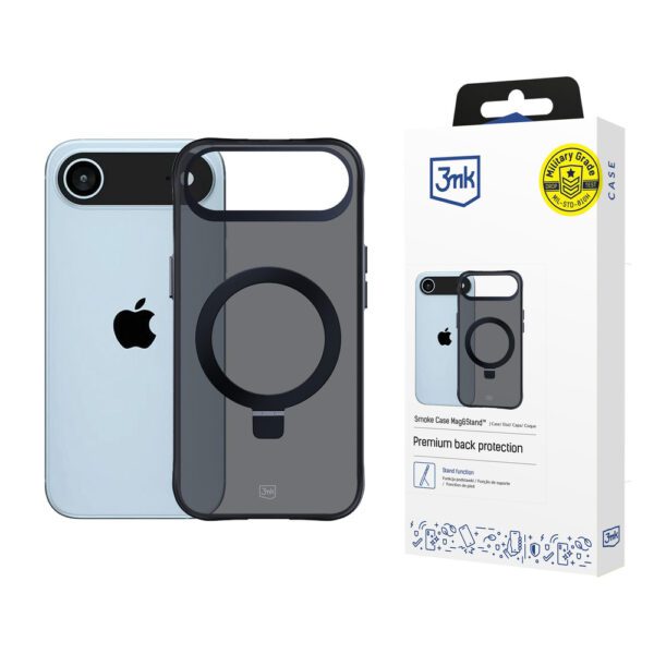 3mk Smoke Case Mag&Stand for iPhone Air - Blackeng